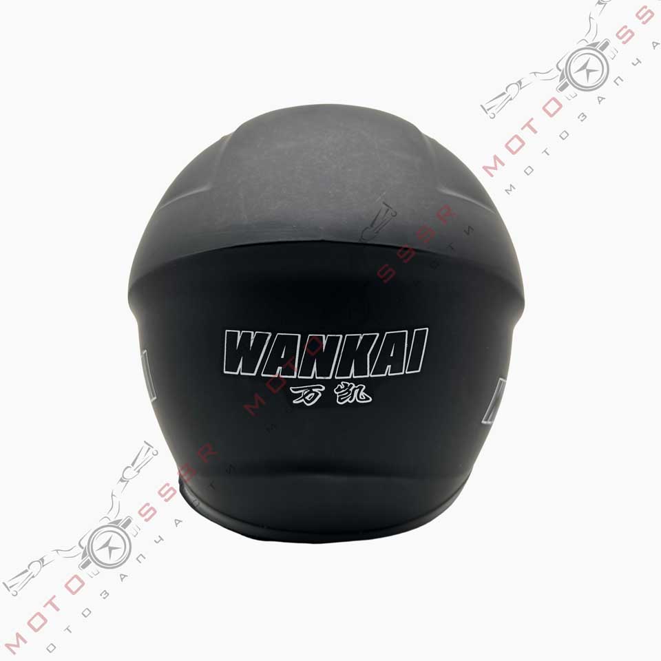 Мотошлем Wankai Helmet (WK-805) черный, матовый (интеграл, с воротником ...