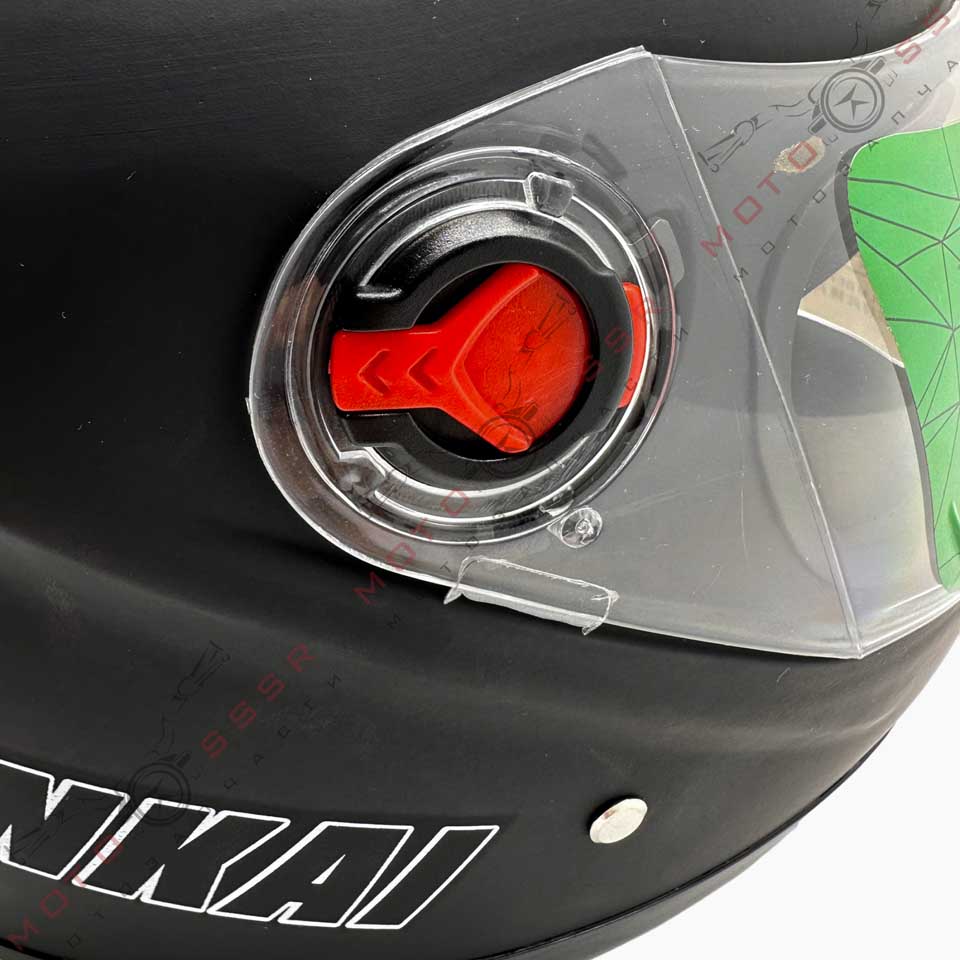 Мотошлем Wankai Helmet (WK-805) черный, матовый (интеграл, с воротником ...